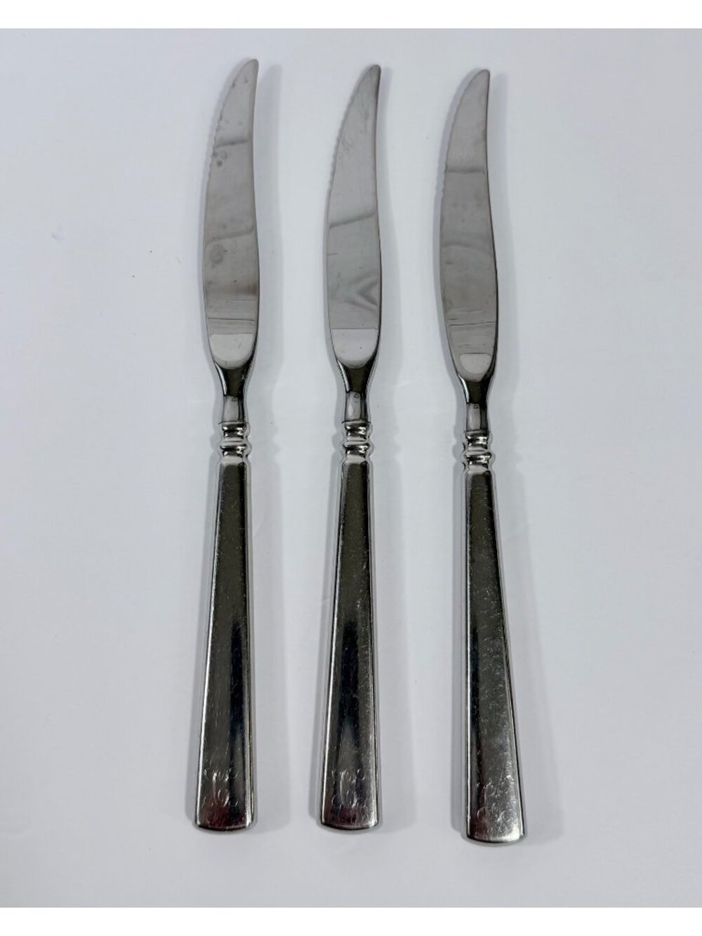 Set Of 3 Vintage Silverplate Butter Knives With Monogrammed Hollow Handles “C”